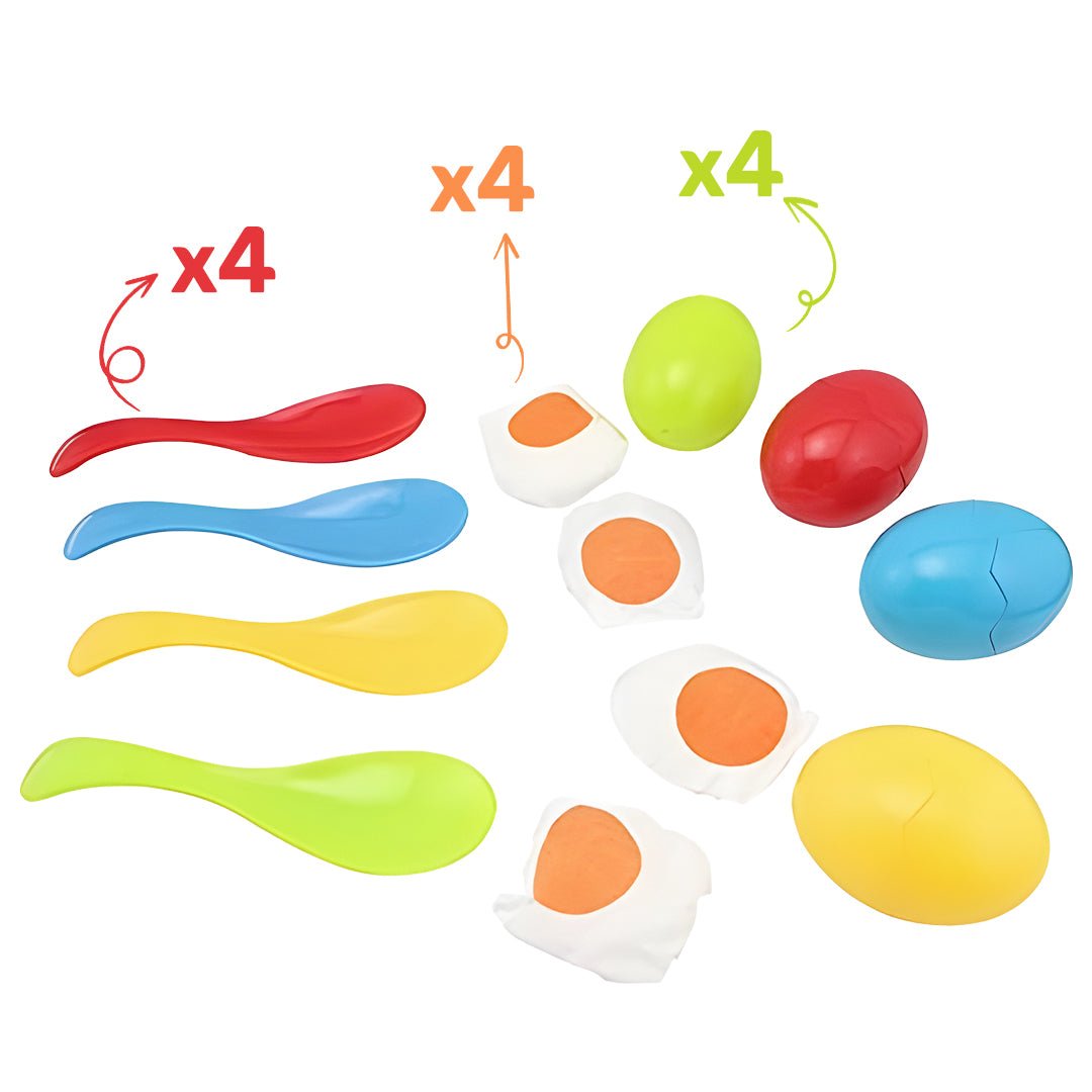 Kids Team Building Activity Kit – Colorful Outdoor Game Set with Sacks, Spoons & Eggs for Group Play - Fun Learning Store