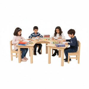 Kids U - Shape Wooden Table 150 × 100 cm – Durable & Collaborative Classroom Design - Fun Learning Store