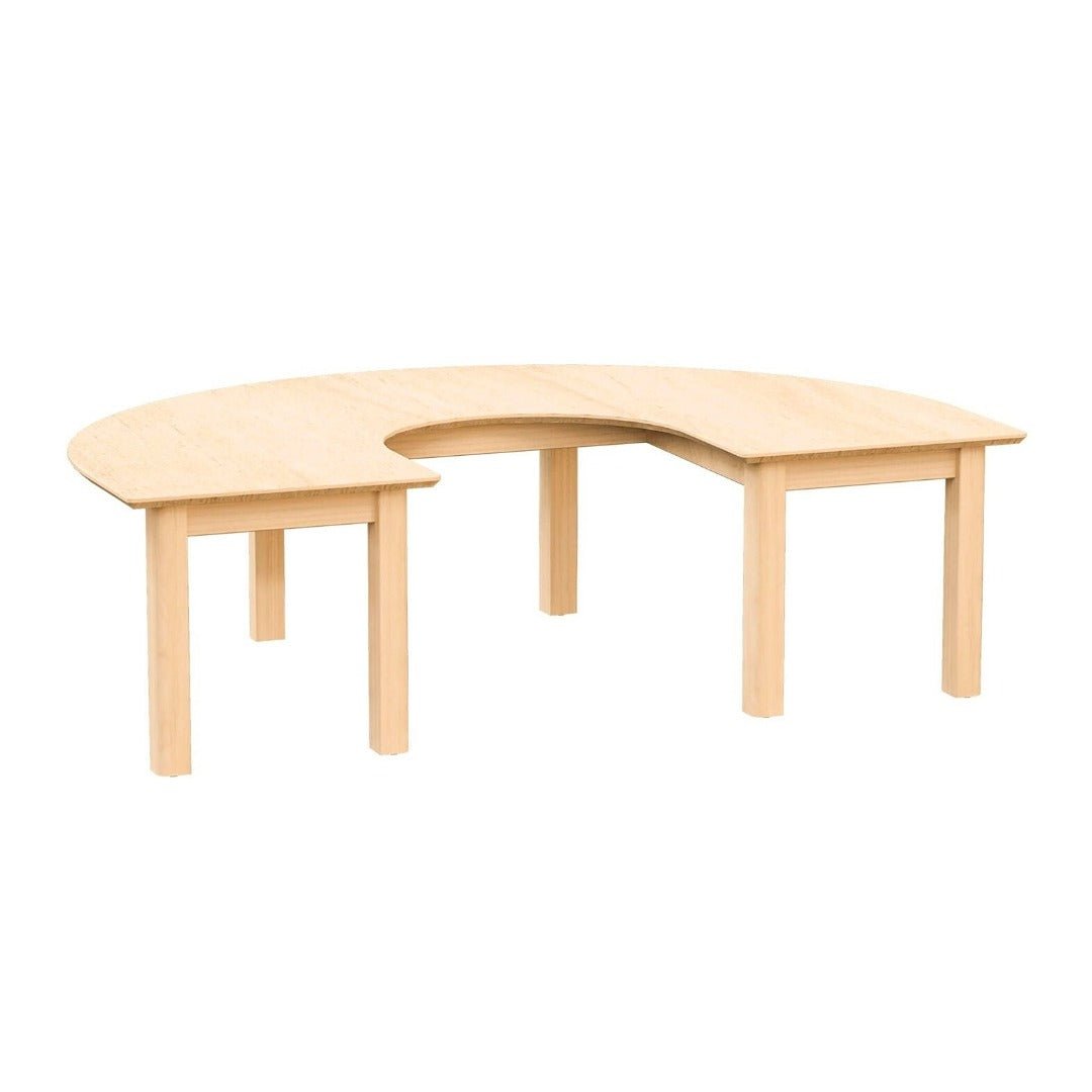 Kids U - Shape Wooden Table 150 × 100 cm – Durable & Collaborative Classroom Design - Fun Learning Store