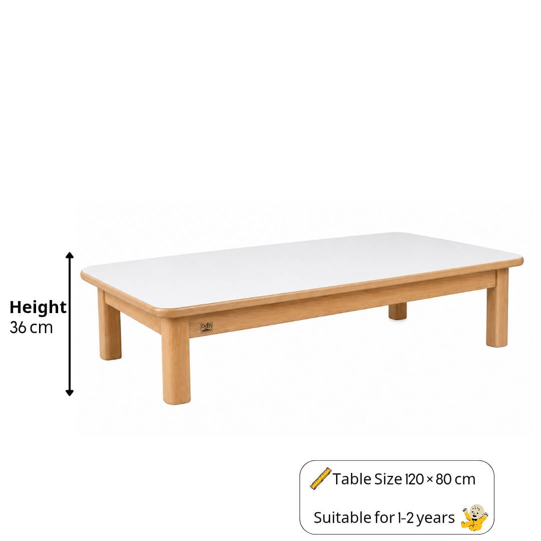 Kids Wooden Study Table 120 x 60 cm – Stylish Grey Learning Desk for Children - Fun Learning Store