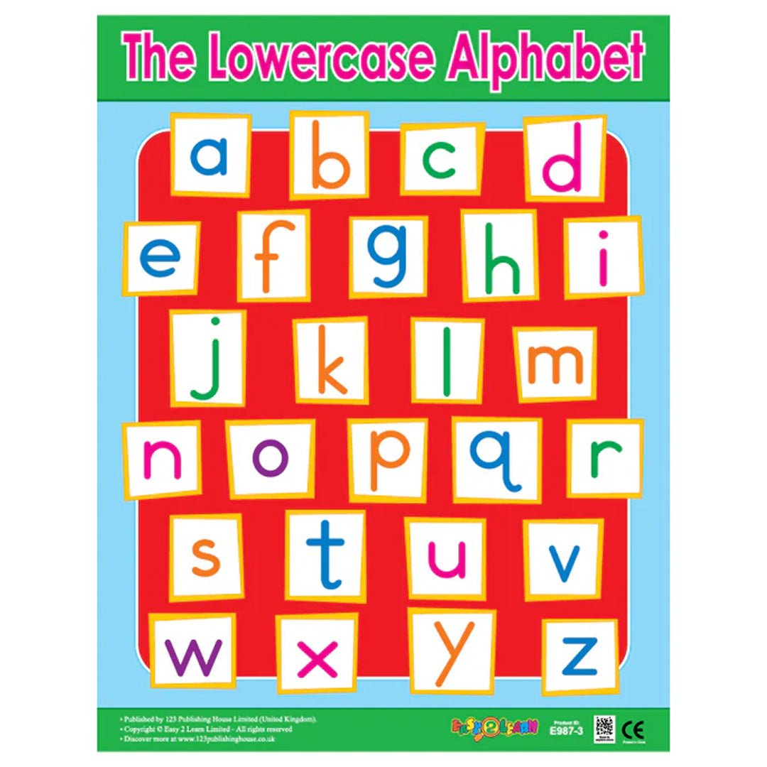 Language Arts Wall Chart Pack (6 Charts) – Engaging English Alphabet Learning for Kids - Fun Learning Store