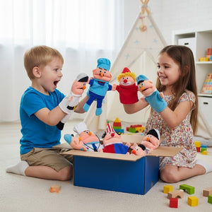 Large Career Puppets with Movable Mouths – Soft Fabric Set of 5 for Speaking & Role Play Fun - Fun Learning Store