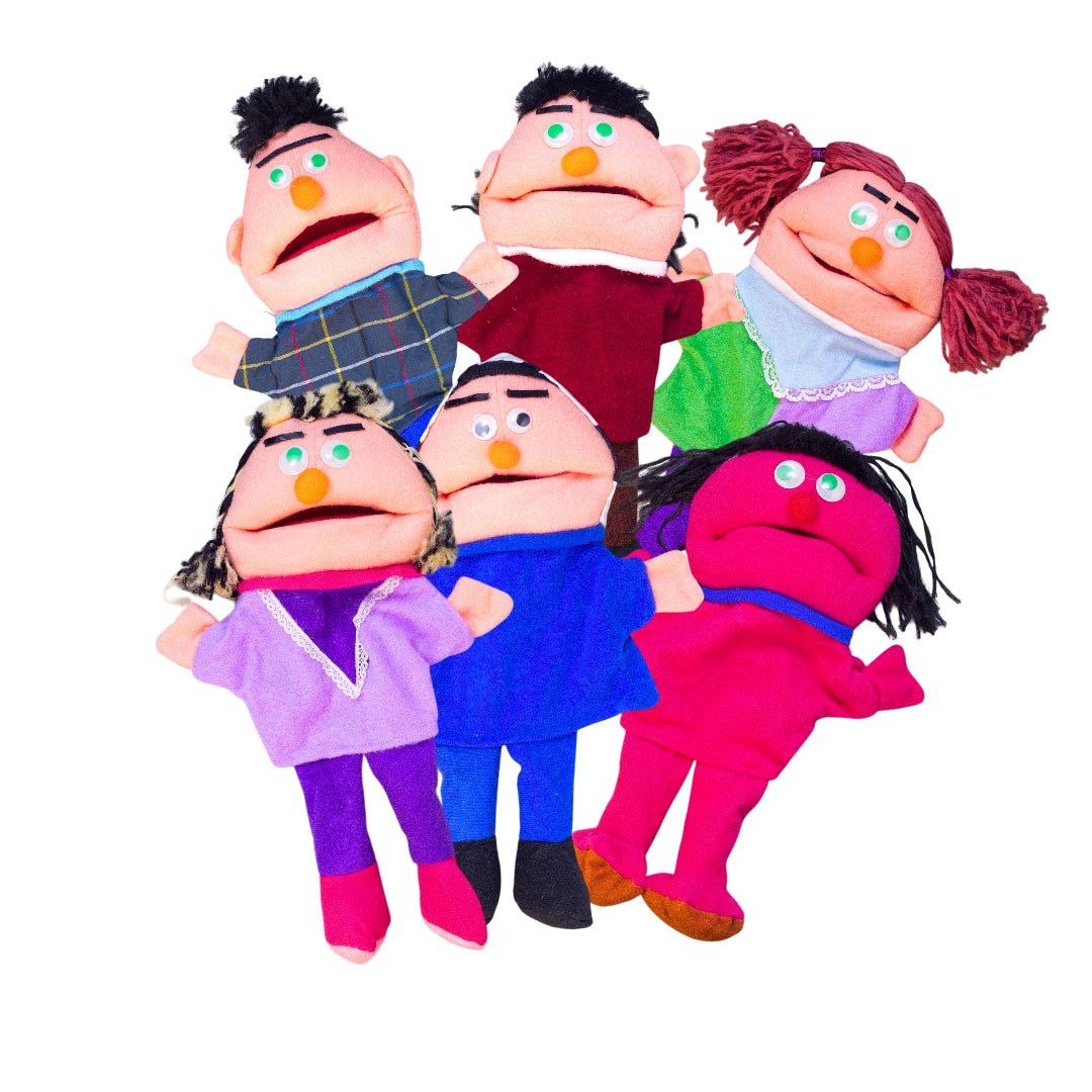 Large Fabric Hand Puppets with Movable Mouths – Set of 5 for Kids & Adults Role Play - Fun Learning Store