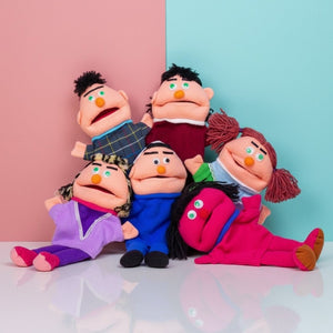 Large Fabric Hand Puppets with Movable Mouths – Set of 6 for Kids & Adults Role Play - Fun Learning Store