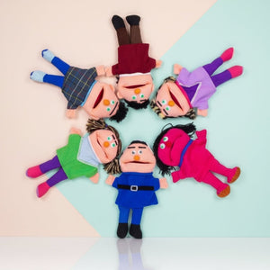 Large Fabric Hand Puppets with Movable Mouths – Set of 6 for Kids & Adults Role Play - Fun Learning Store