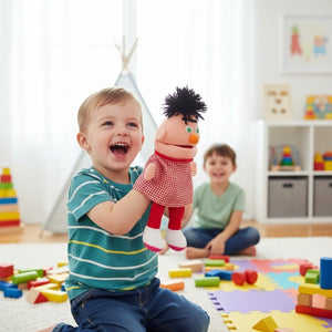 Large Hand Puppets with Movable Mouths – Fabric Set of 6 for Expressive Play & Storytelling - Fun Learning Store