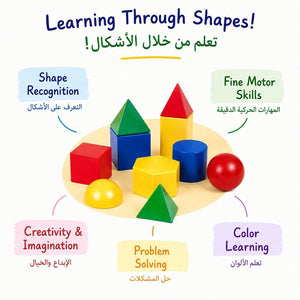 Large Plastic Geometric Shapes: Explore Area, Volume & Form with 10 Interlocking Pieces - Fun Learning Store