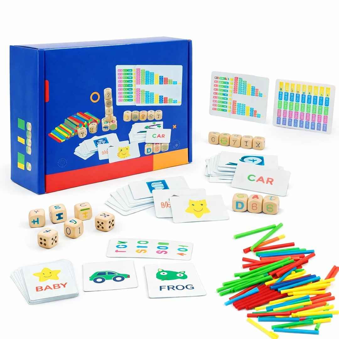 Learning Letters and Numbers Toy – Fun Educational Set with Flashcards & Counting Sticks - Fun Learning Store