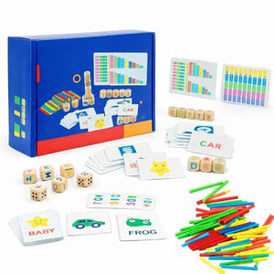 Learning Letters and Numbers Toy – Fun Educational Set with Flashcards & Counting Sticks - Fun Learning Store