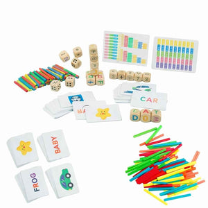 Learning Letters and Numbers Toy – Fun Educational Set with Flashcards & Counting Sticks - Fun Learning Store