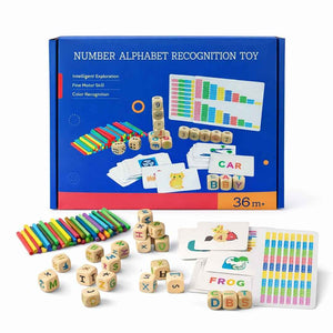 Learning Letters and Numbers Toy – Fun Educational Set with Flashcards & Counting Sticks - Fun Learning Store