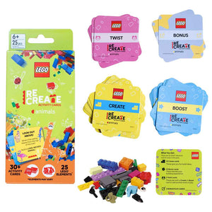 LEGO® Animal Re - Create Challenge Cards – 25 Bricks + 30+ Wild Build Ideas! - Fun Learning Store