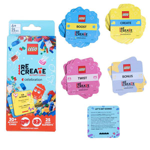 LEGO® Re - Create Activity Cards – Celebration Edition with 25 Bricks + 30+ Fun Build Challenges! - Fun Learning Store