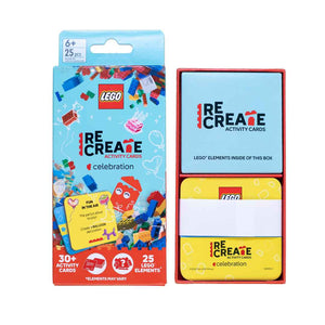 LEGO® Re - Create Activity Cards – Celebration Edition with 25 Bricks + 30+ Fun Build Challenges! - Fun Learning Store