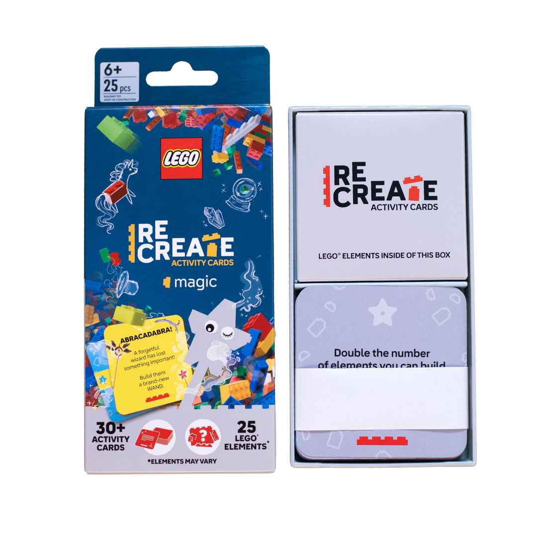 LEGO® Re - Create Activity Cards – Magic Edition with 25 Bricks + 30+ Magical Challenges! - Fun Learning Store