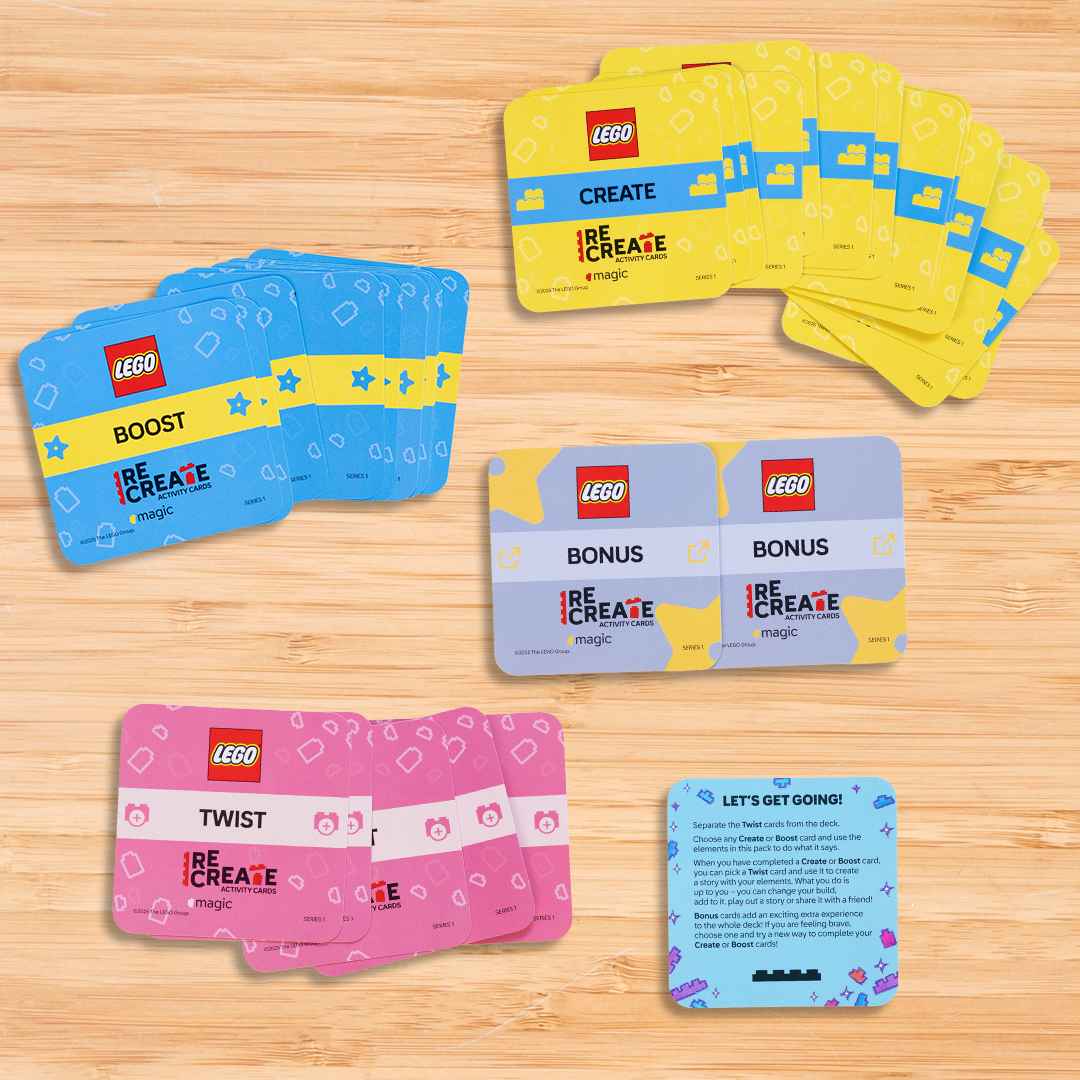 LEGO® Re - Create Activity Cards – Magic Edition with 25 Bricks + 30+ Magical Challenges! - Fun Learning Store