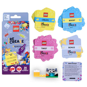 LEGO® Re - Create Activity Cards – Space Edition with 25 Pieces and 30+ Out - of - This - World Challenges! - Fun Learning Store