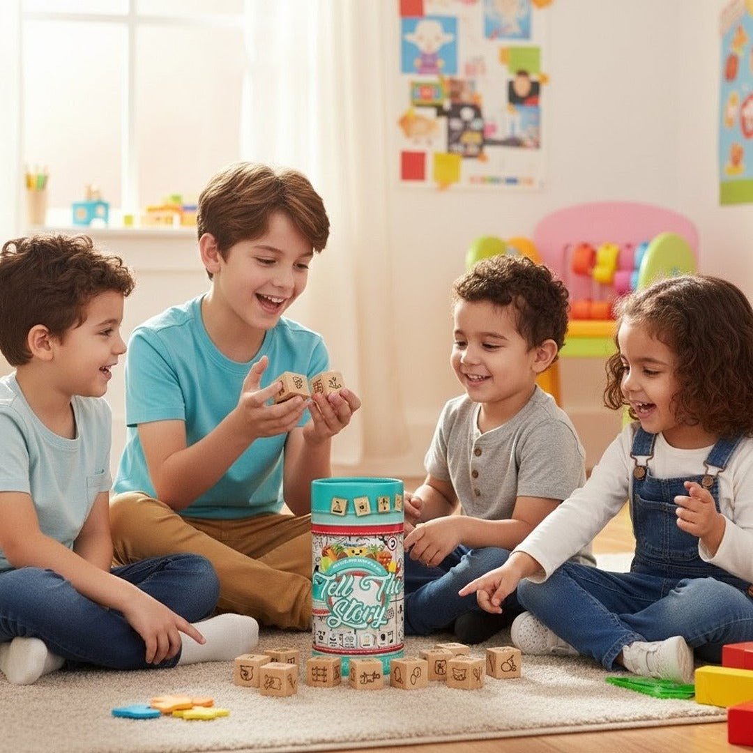 Let's Tell The Story with Storytelling Cubes | Enhance Family Bonding Through Creative Play - Fun Learning Store