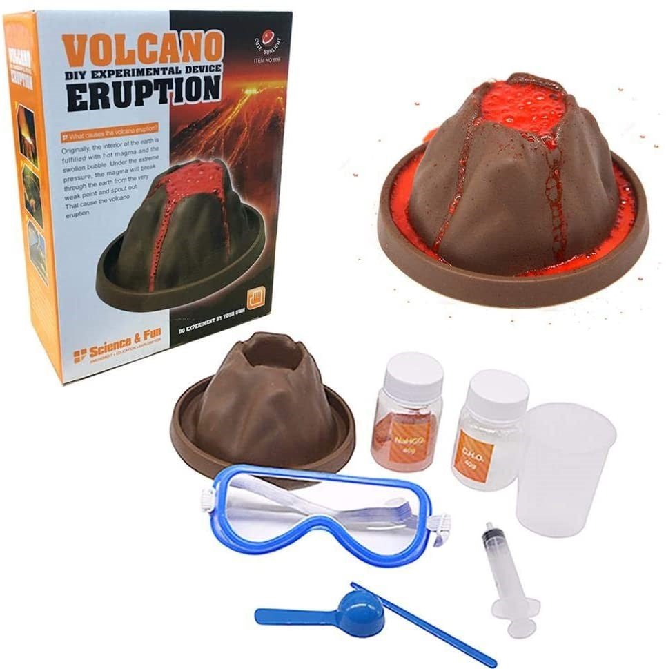 Little STEM Explorer Kit – DIY Volcano, Chemistry Experiments, and Learning Blocks for Kids 🌋🔬🧩 - Fun Learning Store