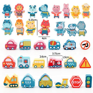 Lovely Cartoon Lacing Bead Set – Fun and Educational Toy to Develop Fine Motor Skills - Fun Learning Store