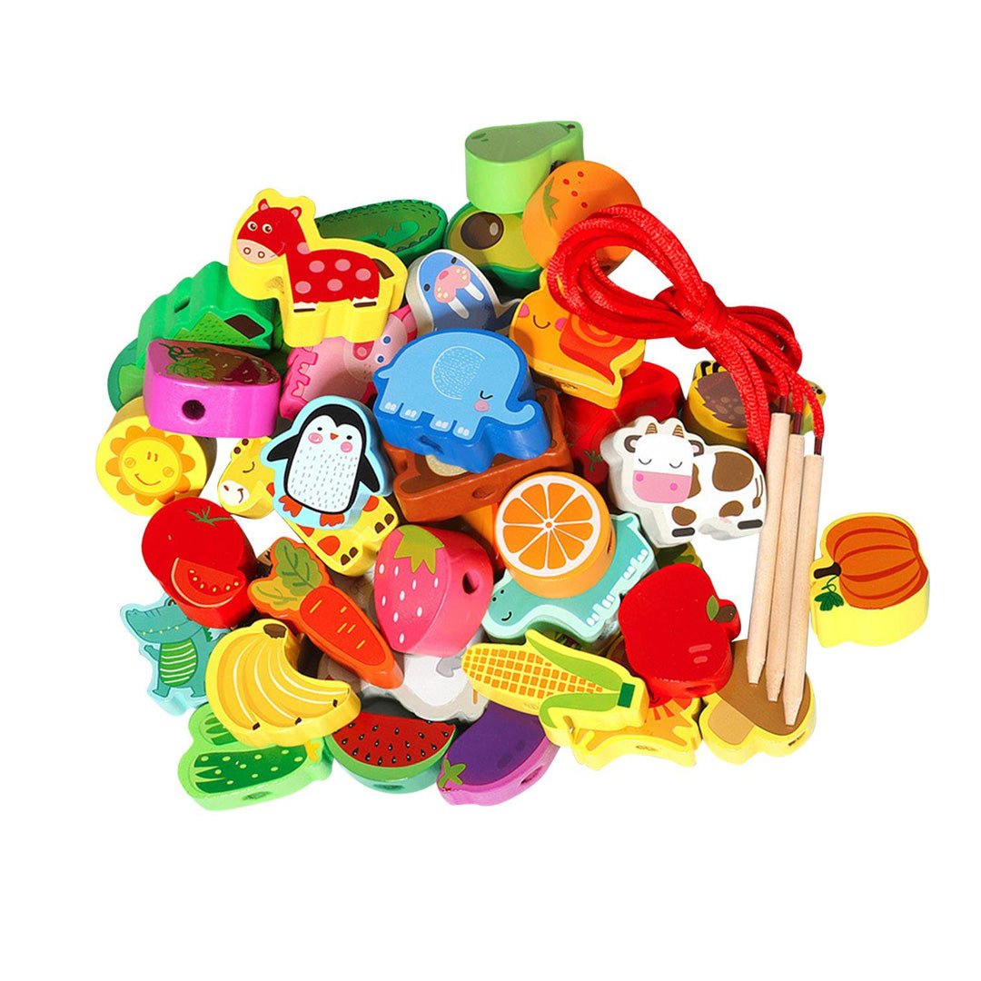 Lovely Cartoon Lacing Bead Set – Fun and Educational Toy to Develop Fine Motor Skills - Fun Learning Store