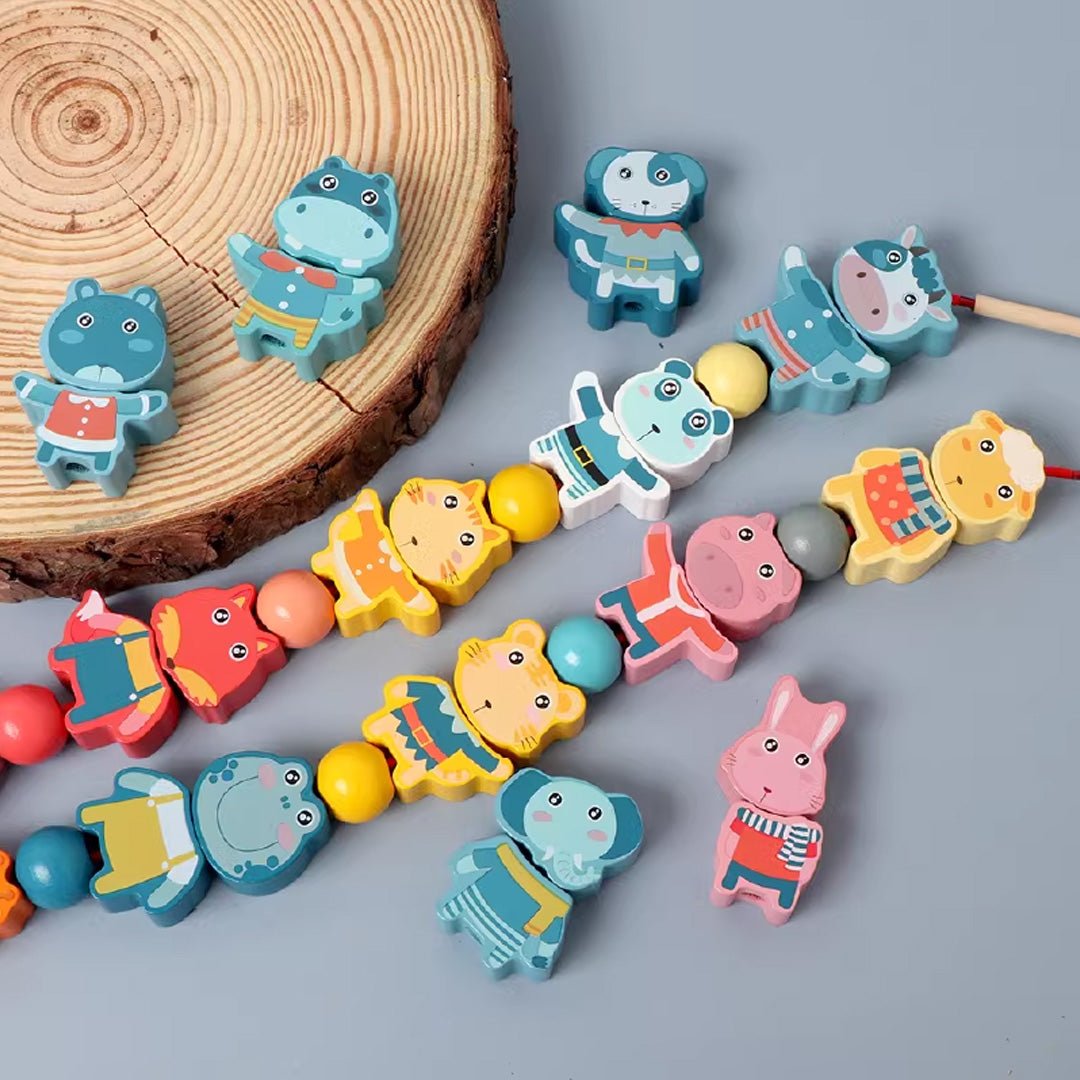 Lovely Cartoon Lacing Bead Set – Fun and Educational Toy to Develop Fine Motor Skills - Fun Learning Store