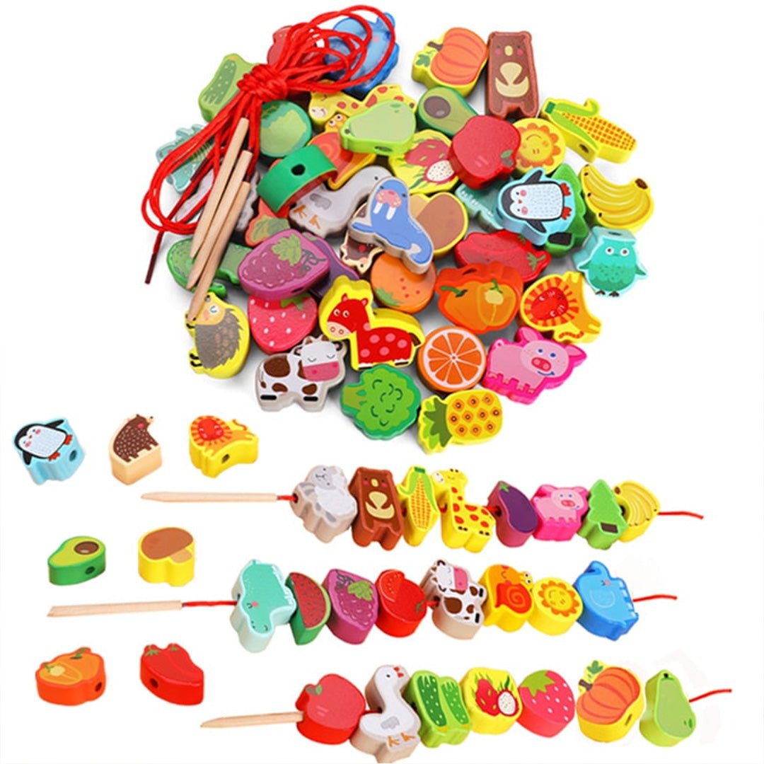 Lovely Cartoon Lacing Bead Set – Fun and Educational Toy to Develop Fine Motor Skills - Fun Learning Store