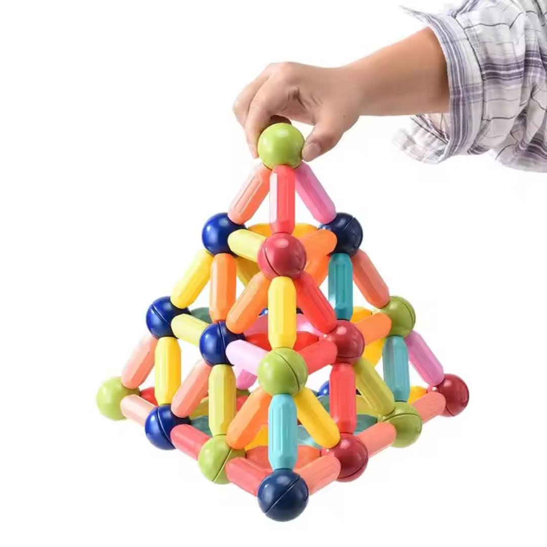 Magnet Building Blocks set 130 pcs Magnetic Sticks and Balls Blocks Building baby toy - Fun Learning Store