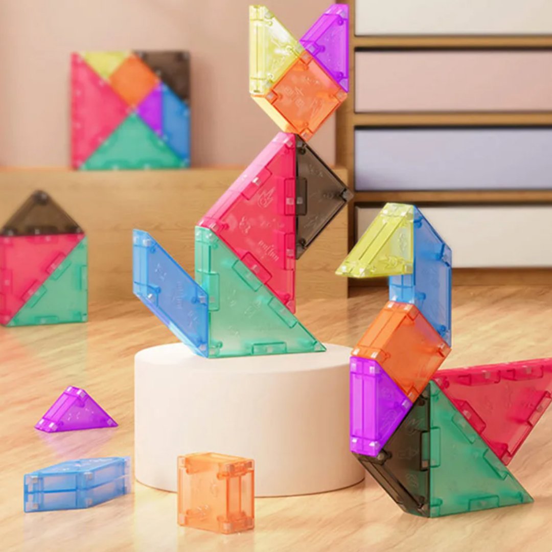 Magnetic 3D Tangram Magic Cube For Children's Early Education Puzzle | Magnetic DIY Puzzle Logical Thinking Training Toys - Fun Learning Store