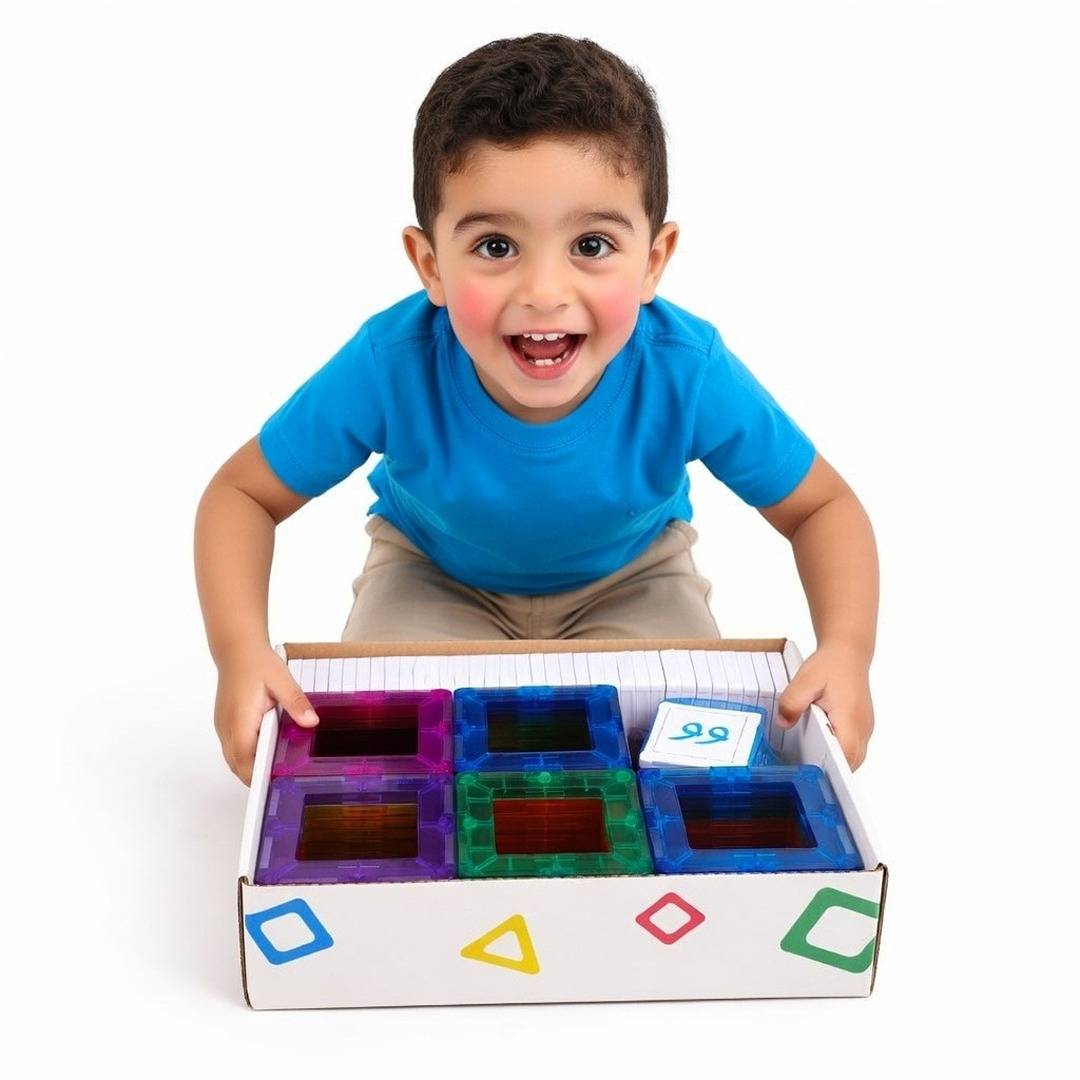 Magnetic Arabic Alphabet Building blocks Game: The World of Letters and Words - Letters and Short Vowels - Fun Learning Store