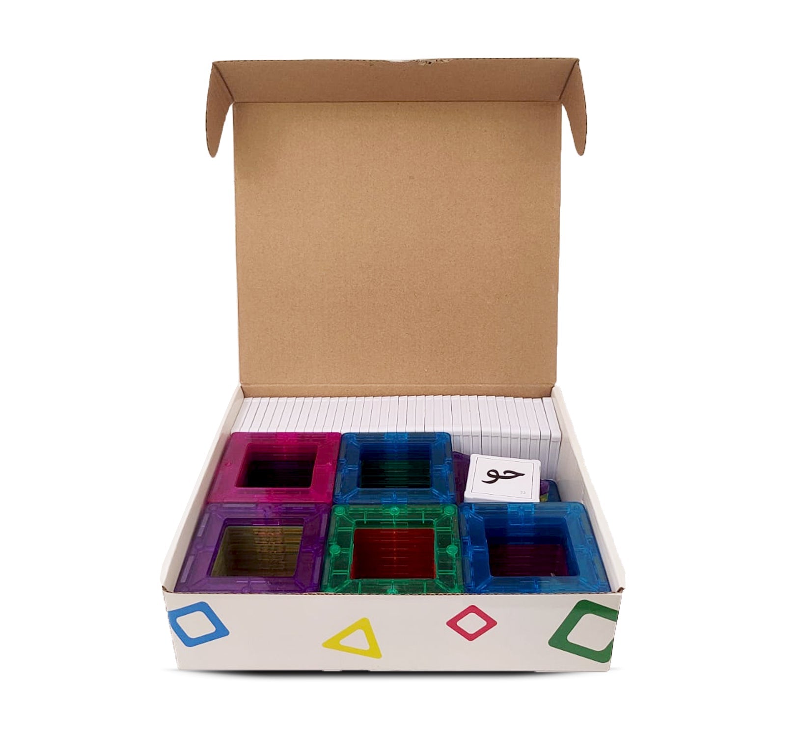Magnetic Arabic Alphabet Building blocks Game: The World of Letters and Words - Words Spelling and Formatting - Fun Learning Store
