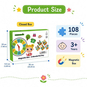 Magnetic Box – A Wonderful Day | Portable Magnetic Learning Playset for Kids - Fun Learning Store