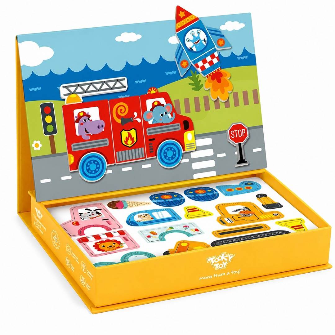 Magnetic Travel Play Box – Transportation Adventure Set – 3+ Years - Fun Learning Store