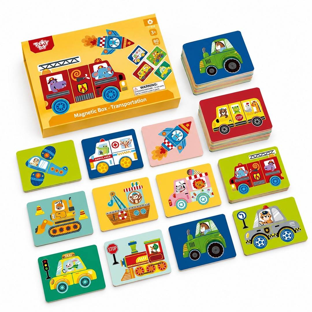Magnetic Travel Play Box – Transportation Adventure Set – 3+ Years - Fun Learning Store