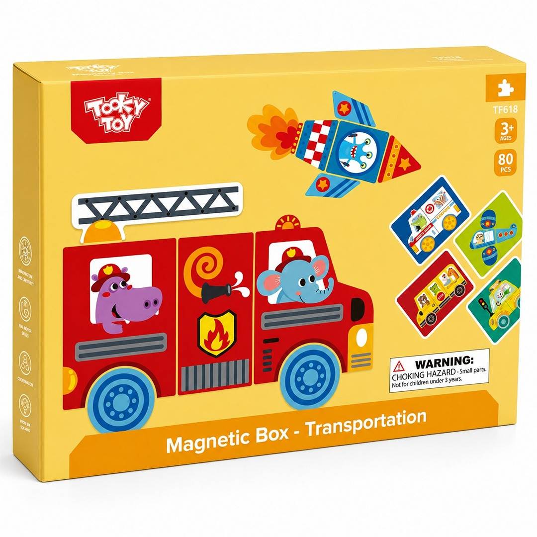 Magnetic Travel Play Box – Transportation Adventure Set – 3+ Years - Fun Learning Store