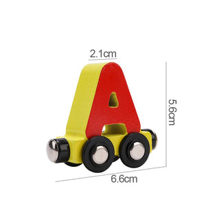 Magnetic Wooden English Alphabet Pull Train – Fun and Educational Toy for Kids - Fun Learning Store