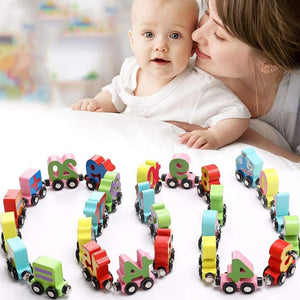 Magnetic Wooden English Alphabet Pull Train – Fun and Educational Toy for Kids - Fun Learning Store