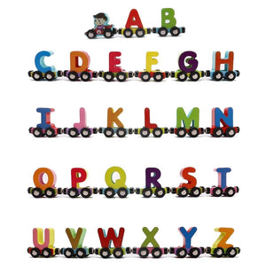 Magnetic Wooden English Alphabet Pull Train – Fun and Educational Toy for Kids - Fun Learning Store