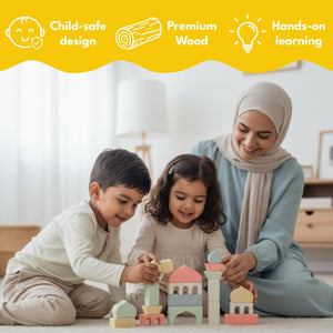 Masjid Blocks – Islamic Montessori Wooden Building Set - Fun Learning Store