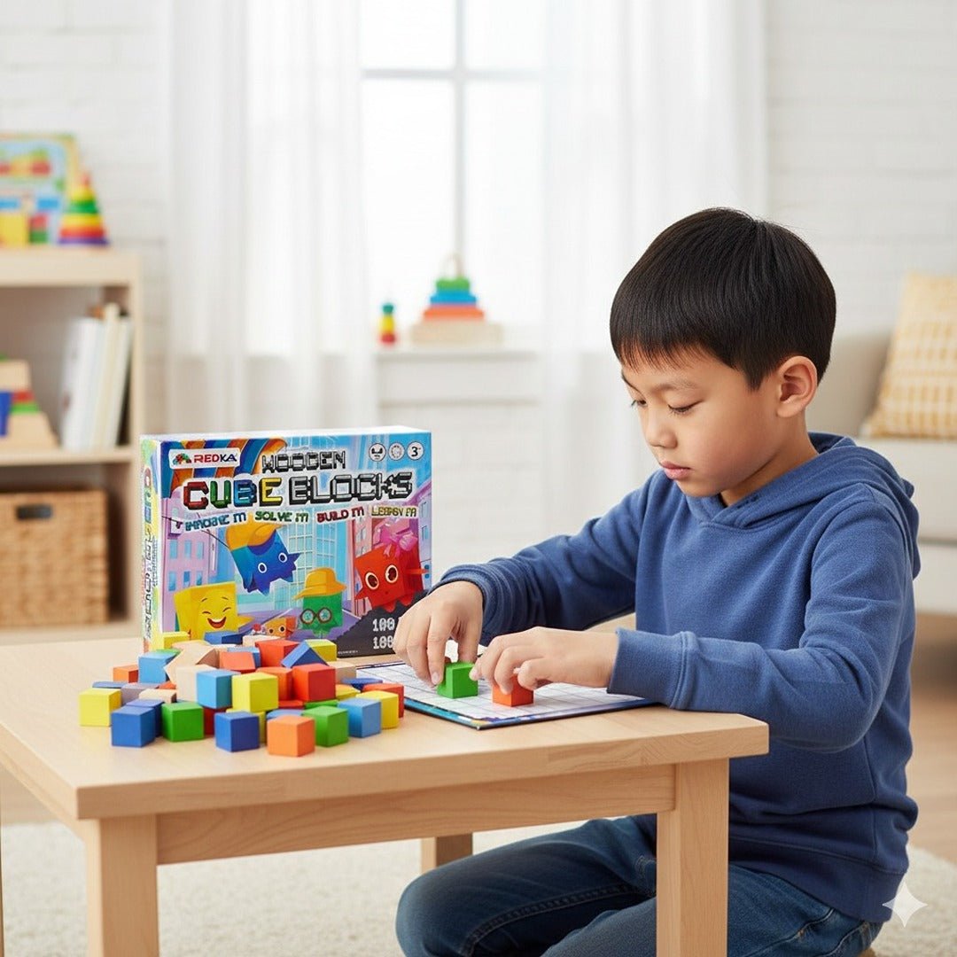 Master of Blocks: The Ultimate 100 - Piece Wooden Logic & Color Challenge! - Fun Learning Store