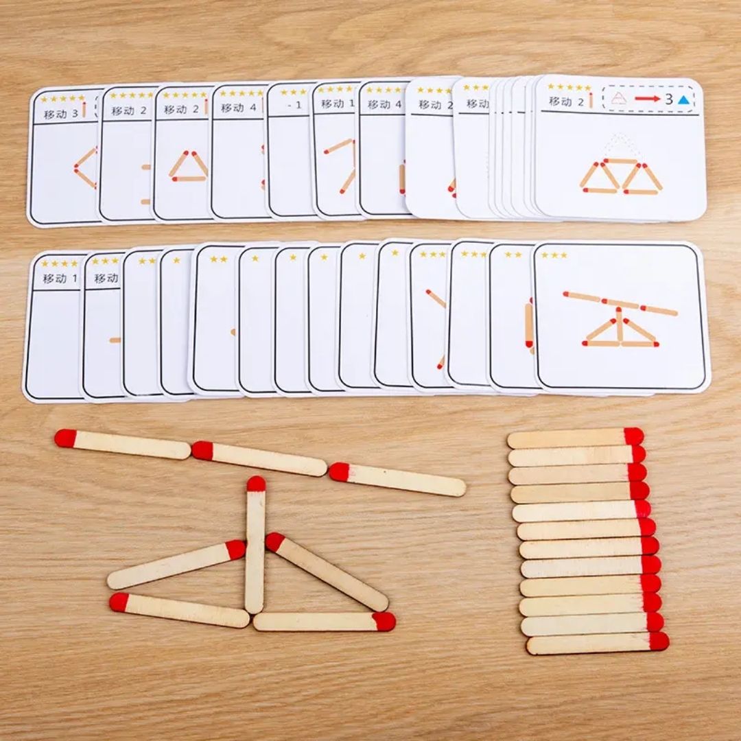 Matchstick Puzzles Kit - Enhance Math Skills and Create Joyful Memories - Fun Learning Store