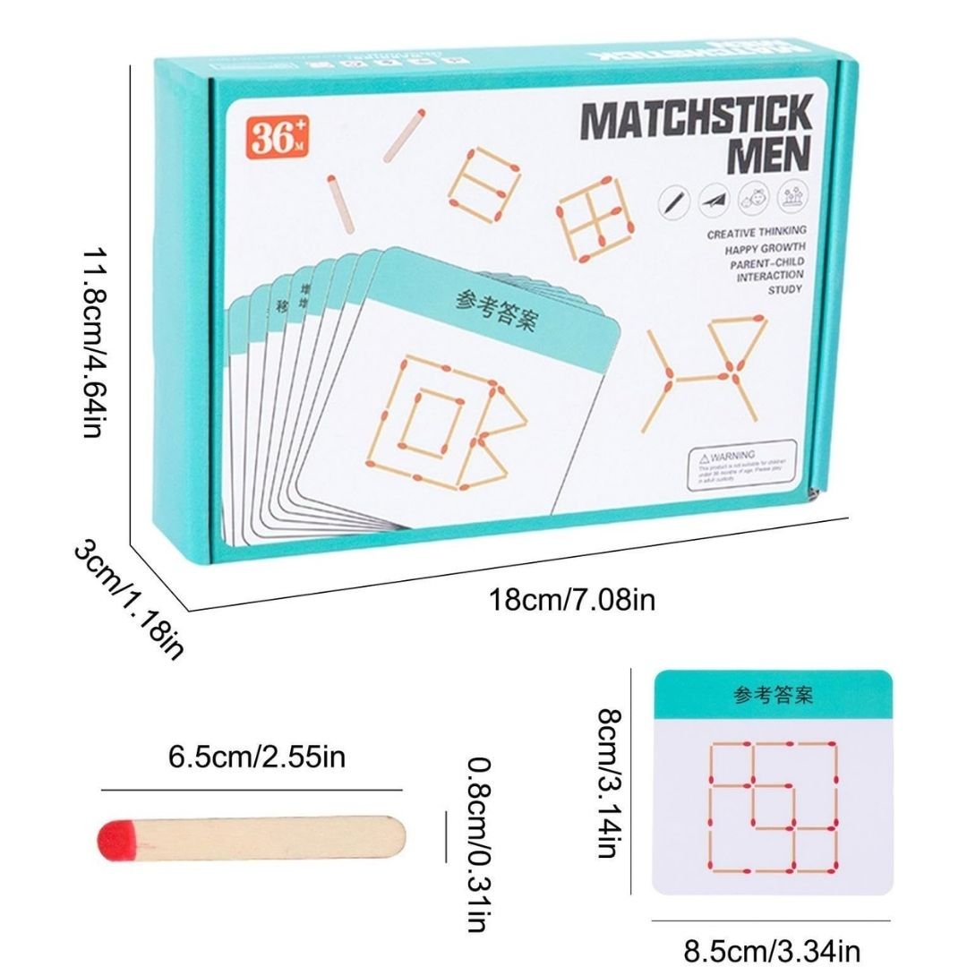 Matchstick Puzzles Kit - Enhance Math Skills and Create Joyful Memories - Fun Learning Store