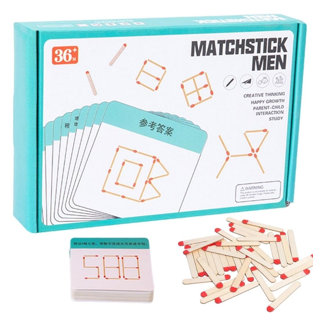 Matchstick Puzzles Kit - Enhance Math Skills and Create Joyful Memories - Fun Learning Store