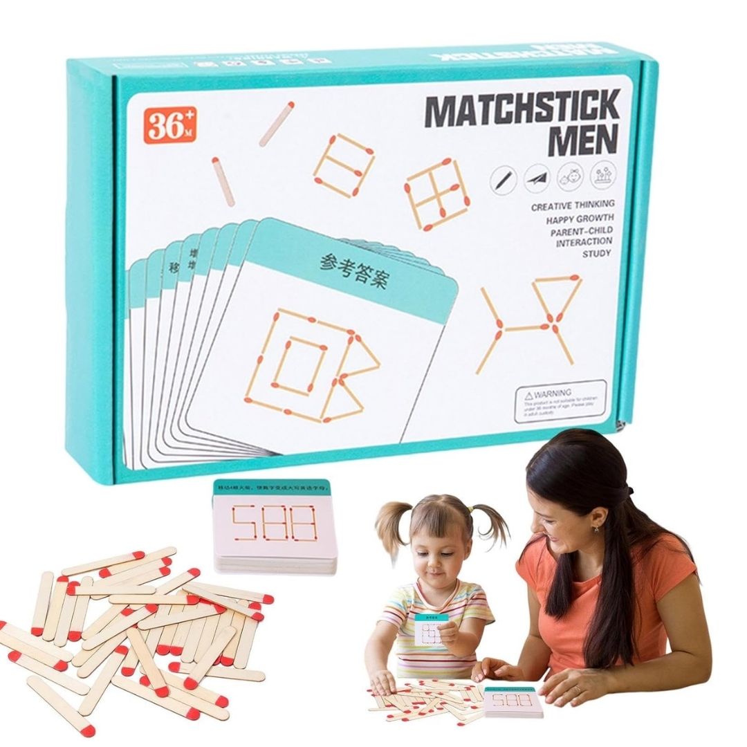 Matchstick Puzzles Kit - Enhance Math Skills and Create Joyful Memories - Fun Learning Store