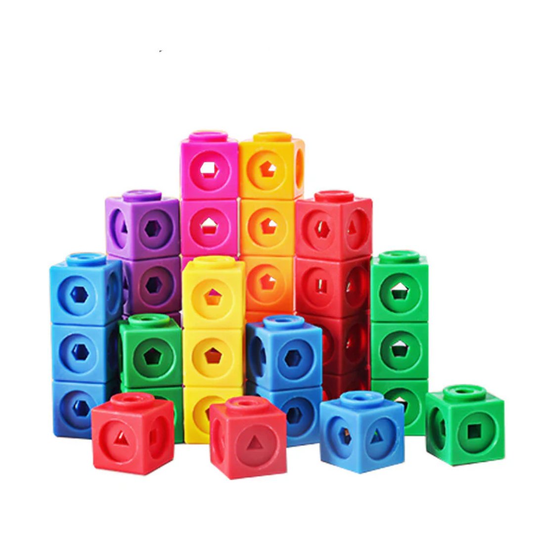 Math Link Building Cubes - Fun and Educational Toy For Learning Math Skills - 146 Pcs - Fun Learning Store