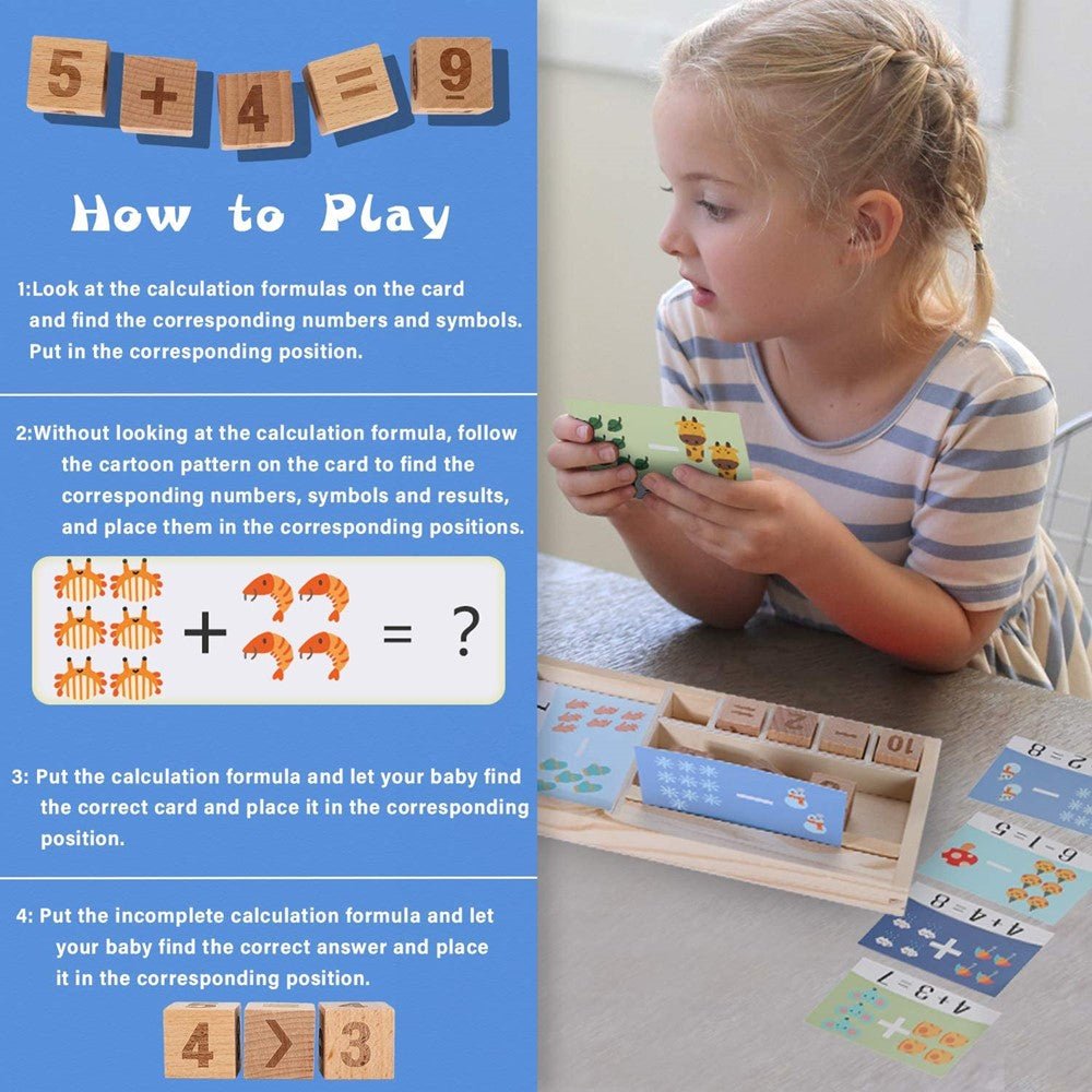 Math Mastery Fun - Interactive Wooden Learning Game for Kids - Fun Learning Store