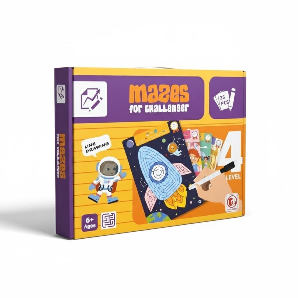 Mazes Game for Children | 25 Write & Wipe Cards - Fun Learning Store