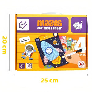Mazes Game for Children | 25 Write & Wipe Cards - Fun Learning Store
