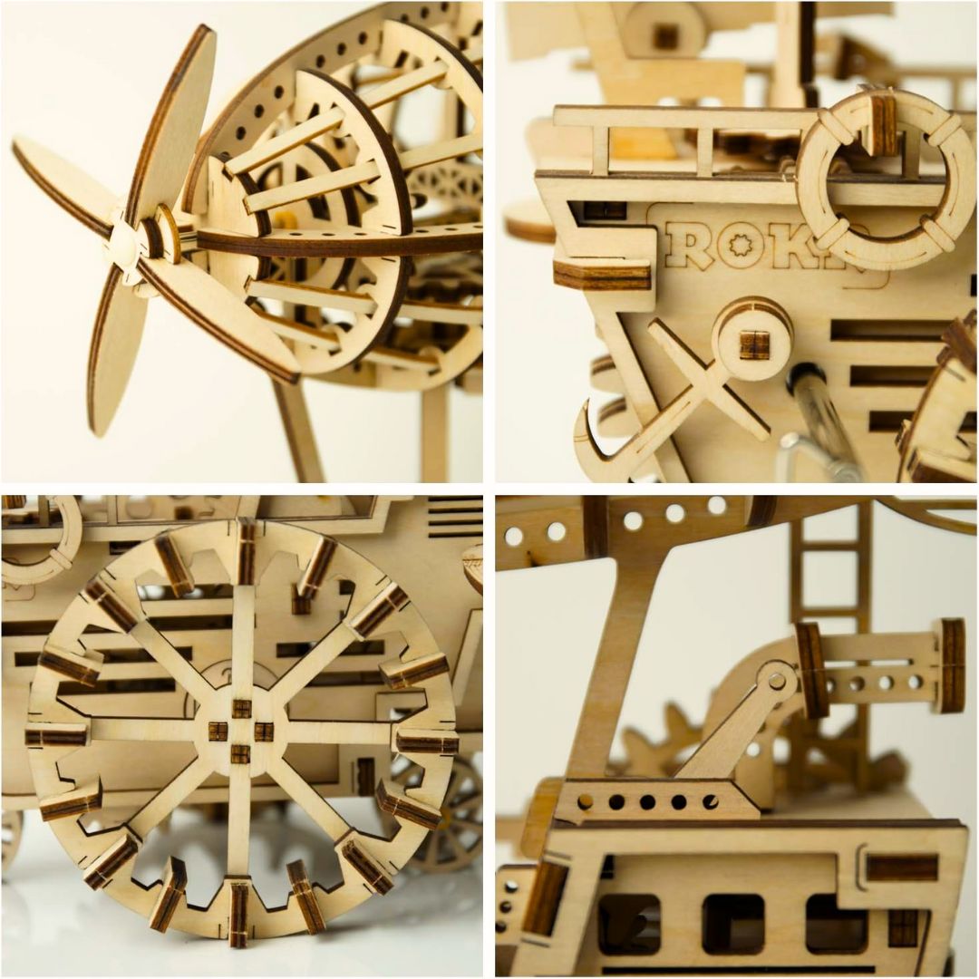 Mechanical Air Vehicle: Robotime 3D Wooden Puzzle and DIY Craft Kit - Fun Learning Store