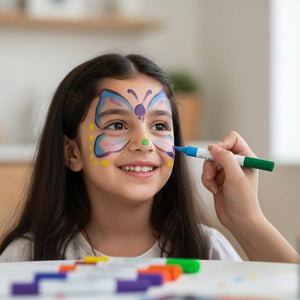 Mess - Free Face Paint Sticks – 12 Bright Colors for Kids’ Fun & Easy Creativity - Fun Learning Store